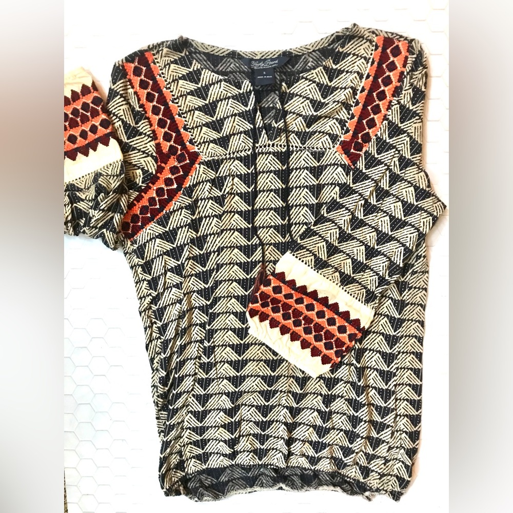 Lucky brand boho blouse size small